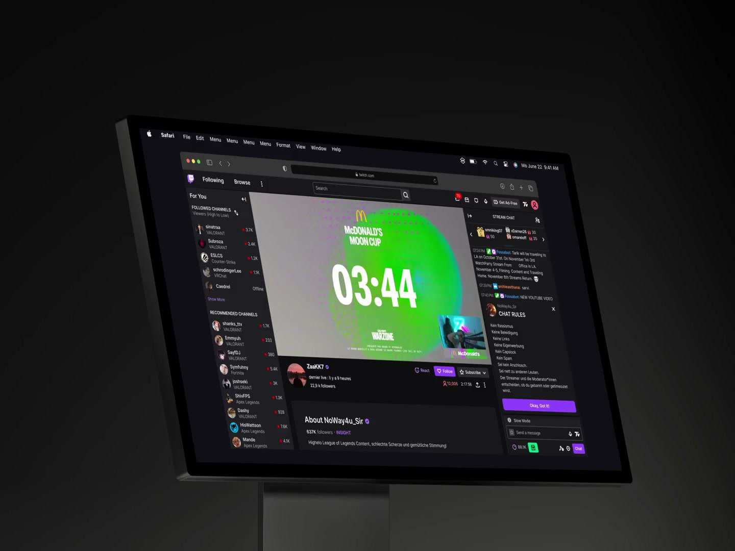 McDonald's × Call of Duty, Stream mockup animation